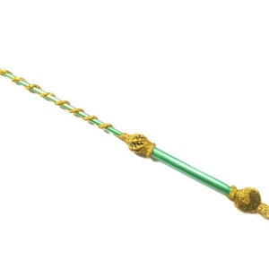18 Inch Fairy Godmother Wand Green Glitter Gold Magic Wand Wizard Wand Witch Wand Fairy Wand Wicca Wand Scepter Godmother Gift