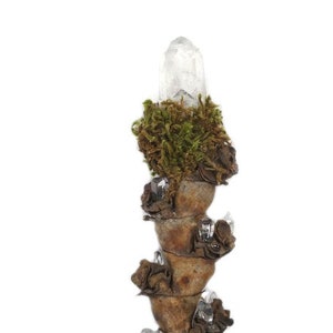 Clear Crystal Magic Wand 15.5 Inches Natural Magic Wand Fairy Wand Wizard Wand Witches Wand Magick Wand Gemstone Wand