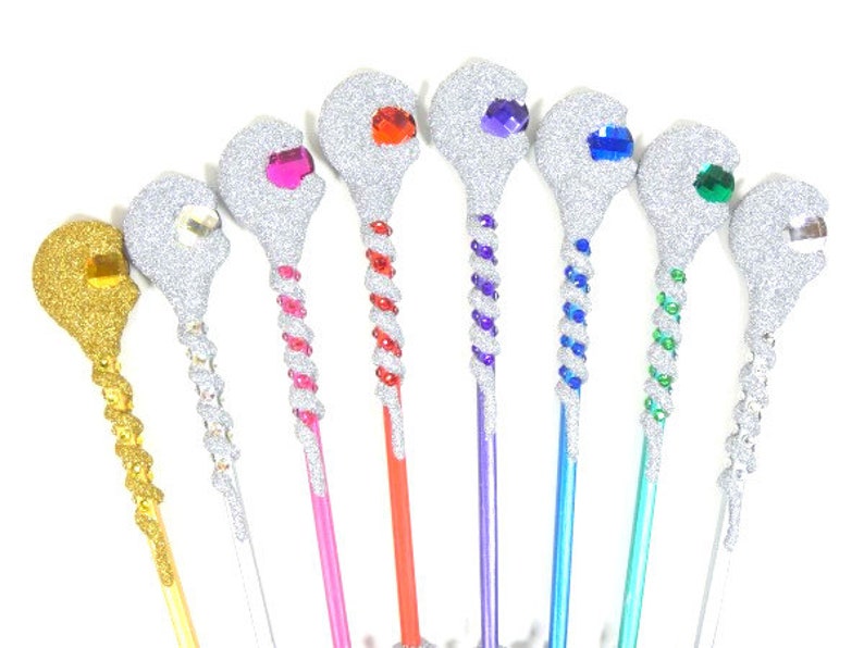 Moon Glitter Magic Wands Crystal Wands Warlock Wand Fairy Wand Etsy