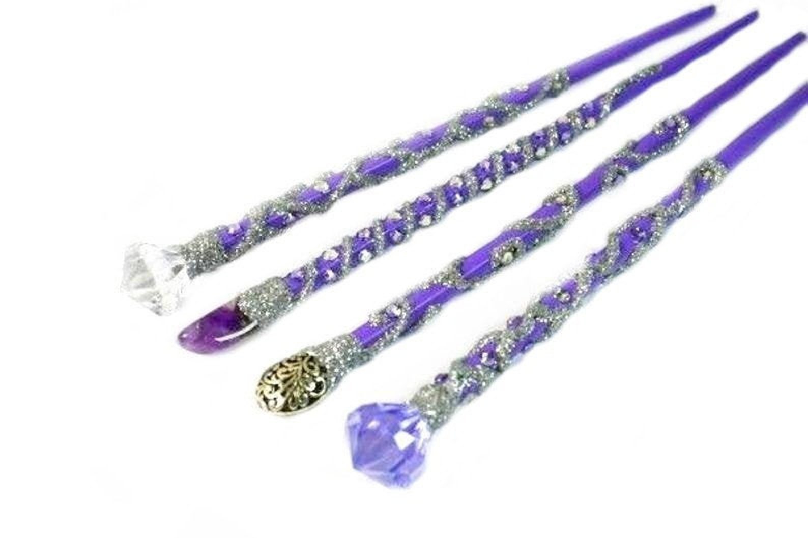 Purple Magic Wand Magic Wand Wizard Wand Fairy Wand Witches Etsy