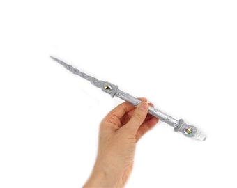 Clear Crystal Unicorn Wand Silver Unicorn Horn Magic Wand Fairy Wand Witches Wand Wizard Wand Magical Wand Party Wand Wicca Wand