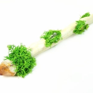 Citrine Driftwood Magic Wand 10 Inches Natural Magic Wand Moss Magic Wand Fairy Wand Wizard Wand Witches Wand Magick Wand Gemstone Wand