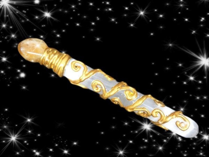 Citrine Selenite Wand Magic Selling and selling Magical Fairy Wizard Reservation