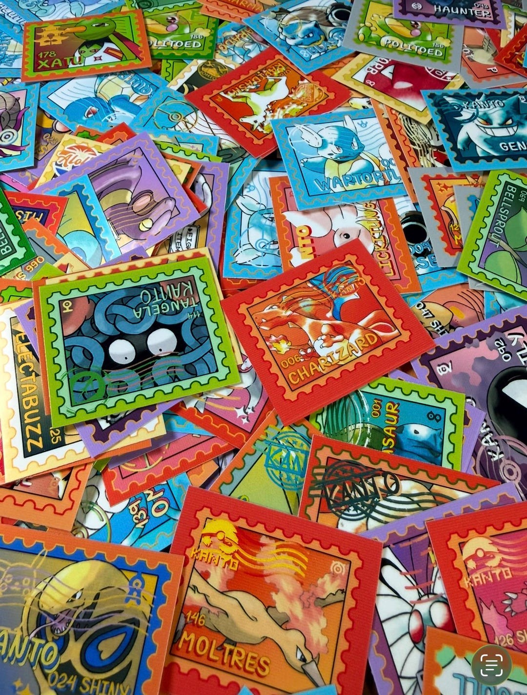 10 - 30 Random Pokemon Postage Stamp Stickers - Etsy