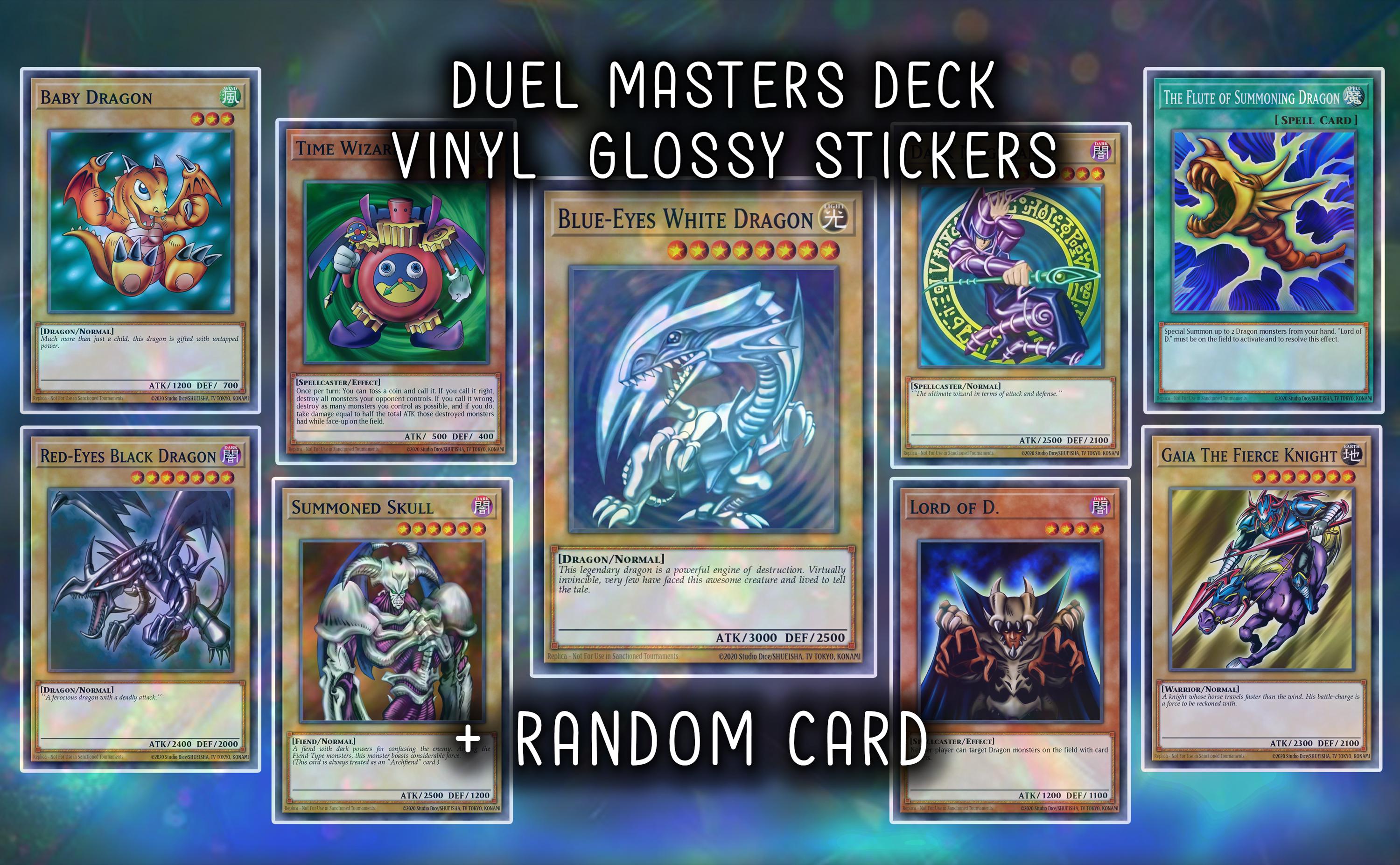 Yu-gi-oh Vinyl Card Stickers - Duel Masters Deck - Etsy