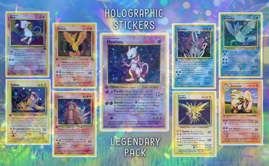Sticker Legendary Legendary Pack - Vinyl Card Stickers - Etsy