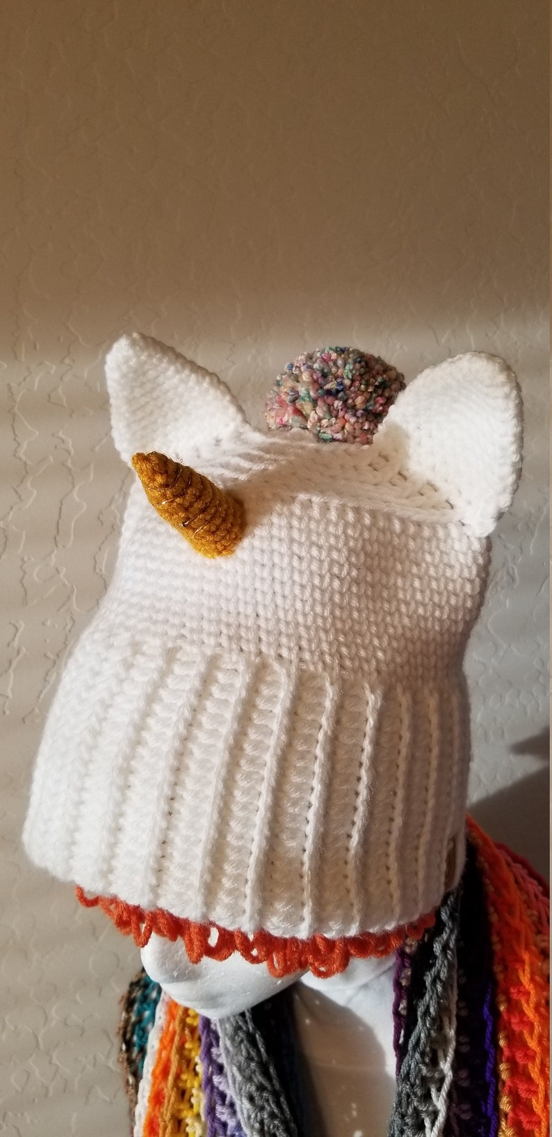 Crocheted Unicorn Hat
