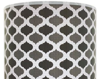 Royal Designs, Inc. Decorative Lamp Shade - Made in USA - Two-Tone Gray Mediterranean-esque Design - 10 x 10 x 8