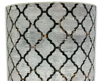 Royal Designs, Inc. Modern Trendy Decorative Handmade Lamp Shade - Made in USA - Moroccan Tile Textured Design