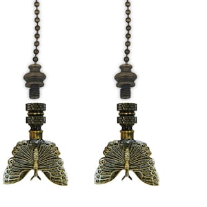Royal Designs, Inc. Fan Pull Chain with Monarch Butterfly - Various Finishes
