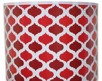 Royal Designs, Inc. Decorative Lamp Shade - Made in USA - Two-Tone Red Mediterranean-esque Design - 10 x 10 x 8