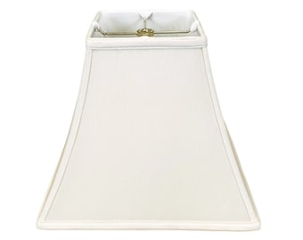 Royal Designs, Inc. Square Bell Lamp Shade, White