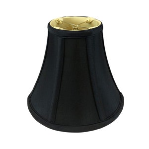 Royal Designs, Inc. True Bell Basic Lamp Shade, Round Clip Fitter, Black