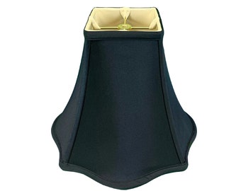 Royal Designs, Inc. Fancy Square Bell Basic Lamp Shade, Black