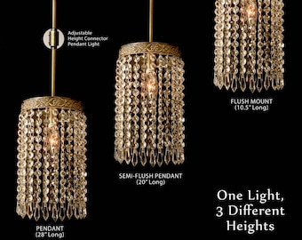 Royal Designs, Inc. Adjustable Chandelier Ceiling Light – One Light Socket