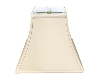 Royal Designs, Inc. Square Bell Lamp Shade, Beige