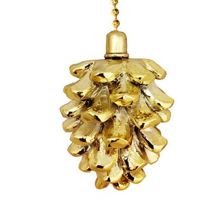Royal Designs, Inc. Fan Pull Chain – Pine Cone, Polished Brass