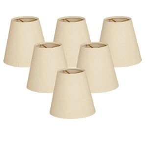 Royal Designs, Inc. Hardback Empire Beige Chandelier Lamp Shade, 4" x 6" x 5.5", Clip On