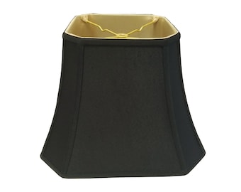 Royal Designs, Inc. Square Cut Corner Bell Lamp Shade in Black