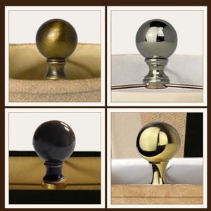 Royal Designs, Inc. Large Ball Lamp Finial for Lamp Shade - 4 Elegant Finishes - Brass Finial