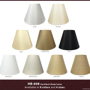 Royal Designs Deep Empire Hardback Lamp Shade, Linen Belgium image 2