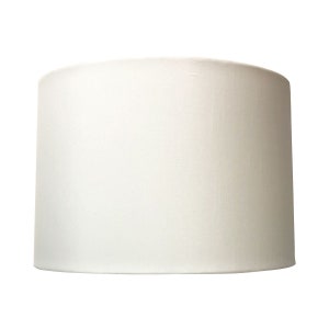 Royal Designs, Inc. Uno Drop Shallow Drum Hard Back Table Lampshade, 13 x 14 x 9, White