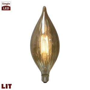 Royal Designs, Inc. Vintage American Football Shaped Decorative Clear Indoor or Outdoor Edison E26 Medium Base Dimmable LED Light Bulb