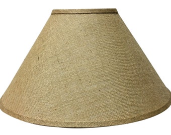 Royal Designs, Inc. Coolie Empire Hardback Lamp Shade with Wide Trim - Burlap