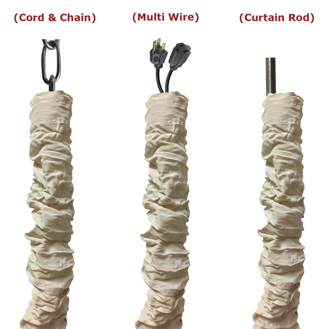 Royal Designs Beige Cord & Chain Cover 4 feet Set of 2 Etsy