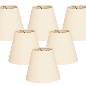 Royal Designs, Inc. Hardback Empire Eggshell Chandelier Lamp Shade, 4" x 6" x 5.5", Clip On