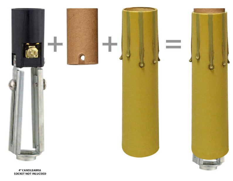 Paper Insulation Royal Designs 4 Beige Candle Drip Chandelier Socket Covers