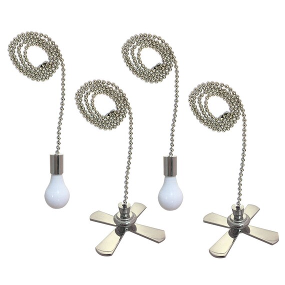 Royal Designs Fan And Light Bulb Shaped Pull Chain Set Etsy