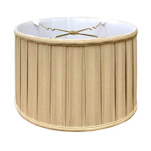 Royal Designs, Inc. Shallow Drum English Box Pleat Basic Lamp Shade, Various Colors and Sizes