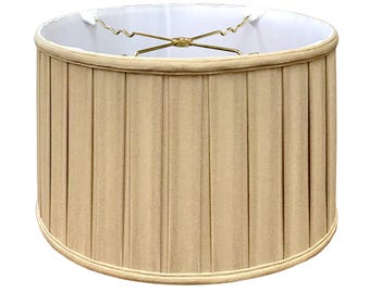 Royal Designs, Inc. Shallow Drum English Box Pleat Basic Lamp Shade, Various Colors and Sizes