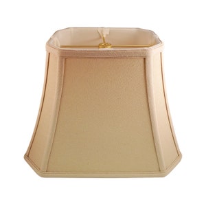 Royal Designs, Inc. Rectangle Cut Corner Lamp Shade, Linen Colors
