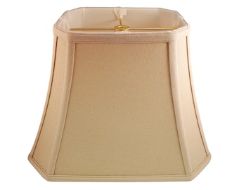 Royal Designs, Inc. Rectangle Cut Corner Lamp Shade, Linen Colors