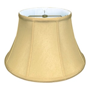 Royal Designs, Inc. Shallow Drum Bell Bouillotte Lamp Shade, Antique Gold