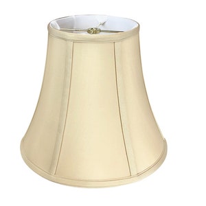 Regal Series True Bell Basic Lamp Shade Silk Shantung Fabric Beige - Single