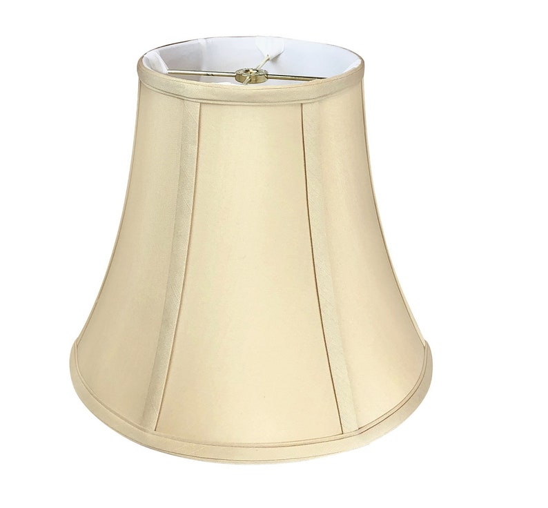 Regal Series True Bell Basic Lamp Shade Silk Shantung Fabric Beige - Single