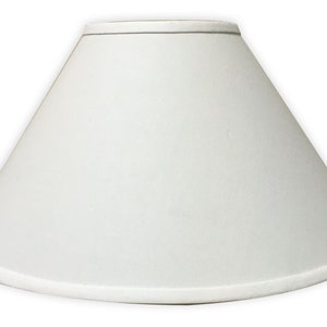 Royal Designs, Inc. Coolie Empire Hardback Lamp Shade with Wide Trim - Linen White
