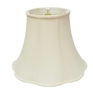 Royal Designs, Inc. Bottom Scalloped Bell Lamp Shade in Eggshell