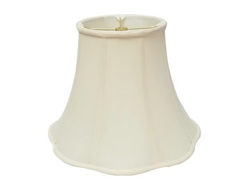 Royal Designs, Inc. Bottom Scalloped Bell Lamp Shade in Eggshell