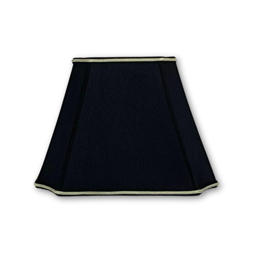 Rectangle Inverted Cut Corner With Designer Trim Lamp Shade in Black ...