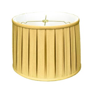 Royal Designs, Inc. Shallow Drum English Box Pleat Basic Lamp Shade, Multiple Colors, 15 x 16 x 10