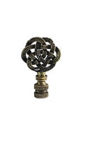Royal Designs, Inc. Decorative Celtic Knot Lamp Finial, Antique Brass