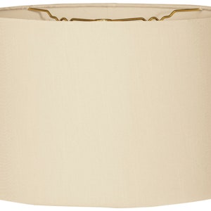 Royal Designs, Inc. Shallow Drum Hardback Beige Lamp Shade