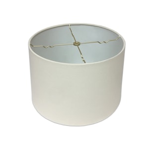 Royal Designs, Inc. Shallow Drum Hardback Linen Eggshell Lamp Shade
