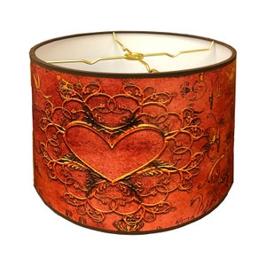 Royal Designs, Inc. Trendy Decorative Handmade Drum Shade Made in USA - Lover&#39;s Vine Design