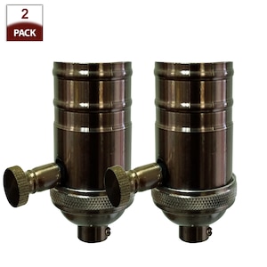 Royal Designs, Inc. Dimmer Socket with Shell and Turn Knob, E26 Medium Base - Oil-Rubbed Bronze