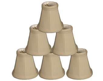 Royal Designs, Inc. Beige Empire Chandelier Lamp Shade, 2" x 3.5" x 3.5", Clip On